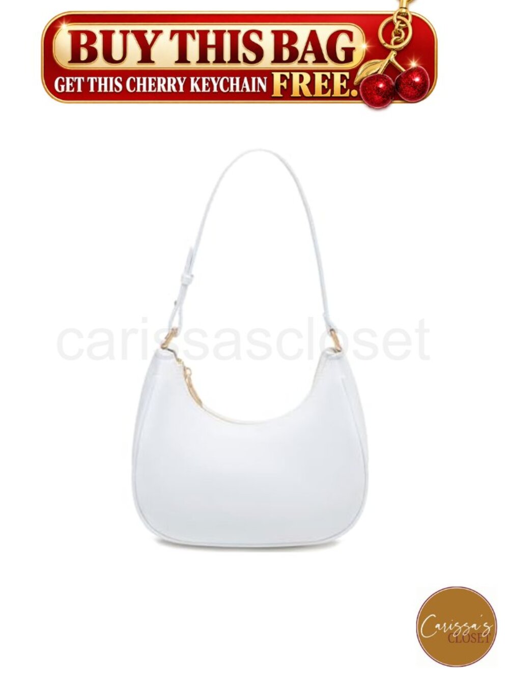 ✨ Crescent Hobo Tote Shoulder Bag Mini Clutch Purse PU Leather Women